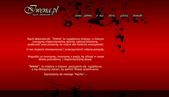 realizacja: strona internetowa firmy Iwena